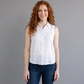 Magdalena | Elegant Sleeveless Button Blouse