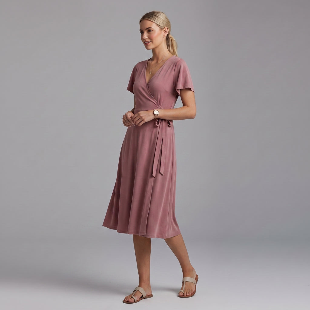 Veronika | Elegant Wrap Tie Dress