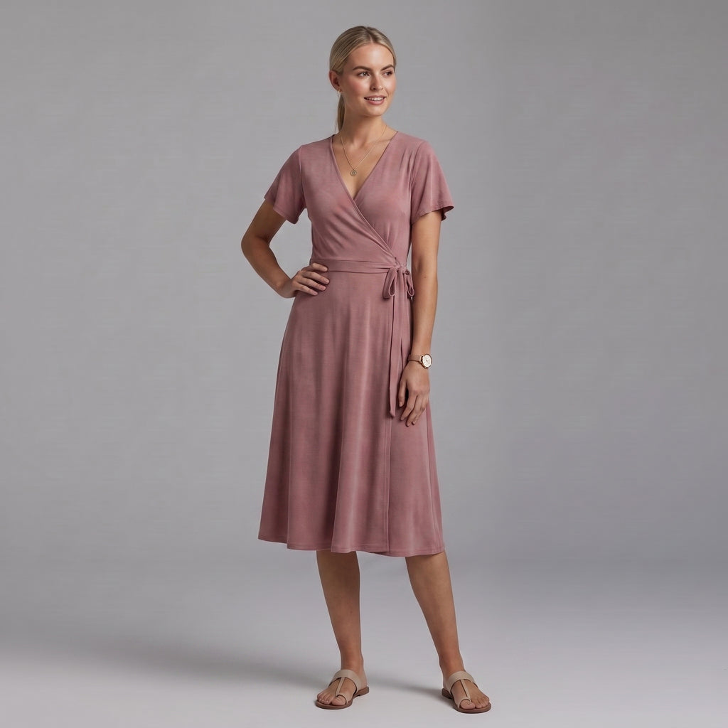 Veronika | Elegant Wrap Tie Dress
