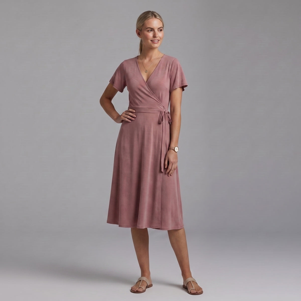 Veronika | Elegant Wrap Tie Dress